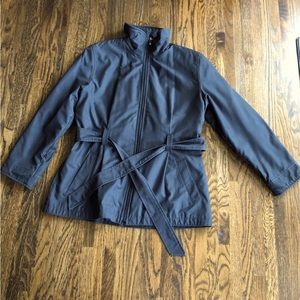 Ladies Fleet Street zip and tie coat